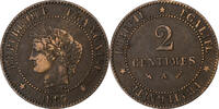 France 2 Centimes Cérès, Paris, Bronze, Gadoury:105 -