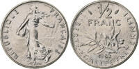 France Demi Franc Semeuse, Pessac, Nickel, Gadoury:429 -