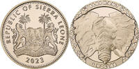 Sierra Leone Dollar Elephant, Pobjoy Mint, Virenium -