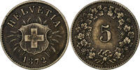 Switzerland 5 Rappen Bern, Billon, KM:5 -