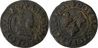 France Double Tournois Louis XIII, Riom, Copper, Gadoury:9 -