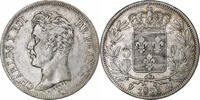 France 5 Francs Charles X, Perpignan, Silver, Gadoury:643 -