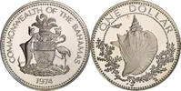 Bahamas Dollar Elizabeth II, Franklin Mint, Proof, Silver -