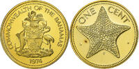 Bahamas Cent Elizabeth II, Franklin Mint, Proof, Nickel-brass -