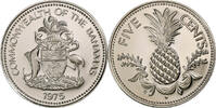 Bahamas 5 Cents Elizabeth II, Franklin Mint, Proof, Copper-nickel -