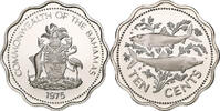 Bahamas 10 Cents Elizabeth II, Franklin Mint, Proof, Copper-nickel -