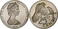 BRITISH VIRGIN ISLANDS 25 Cents British Virgin Islands, Elizabeth II, Franklin Mint, Proof -