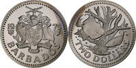 Barbados 2 Dollars Franklin Mint, Proof, Copper-nickel, KM:15 -