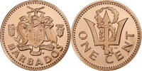 Barbados Cent Franklin Mint, Proof, Bronze, KM:10 -