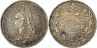 Great Britain 6 Pence Victoria, British Royal Mint, Silver -