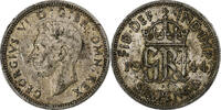 Great Britain 6 Pence George VI, British Royal Mint, Silver -