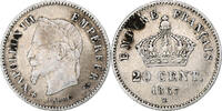 France 20 Centimes Napoleon III, Strasbourg, Silver -