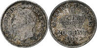 France 20 Centimes Napoleon III, Strasbourg, Silver -