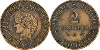 France 2 Centimes Cérès, Paris, Bronze, Gadoury:105 -