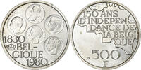 Belgium 500 Francs Independence, Brussels, Silver Clad Copper-Nickel -