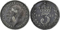 Great Britain 3 Pence George V, London, Silver -