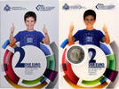 San Marino 2 Euro 10 Years of Euros Cash, Rome, Bimetallic -