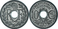 France 10 Centimes Coin, Paris, Zinc, KM:897, Gadoury:288c -