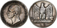 Italy 5 Lire Vittorio Emanuele III, Rome, Silver, KM:67.2 -