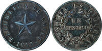 Chile 1 Centavo Santiago, Copper -