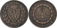 Kingdom of Sardinia 5 Centesimi Kingdom of Piemont-Sardinia, Carlo Felice, Torino, Copper -
