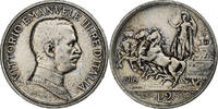 Italy 2 Lire Vittorio Emanuele III, Rome, Silver -