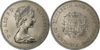 Great Britain 25 New Pence Elizabeth II, Silver Wedding, Llantrisant -