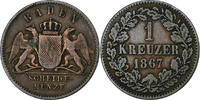Grand Duchy of Baden Kreuzer Friedrich I, Copper -