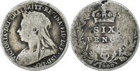 Great Britain 6 Pence Victoria, London, Silver -