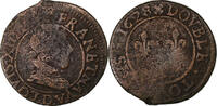France Double Tournois Louis XIII, Lyon, Copper -