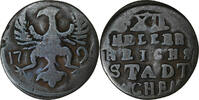 German States 12 Heller Aachen, Bronze -
