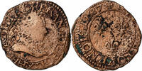 France Double Tournois Henri III, Amiens, Copper -