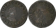 France Double Tournois Henri IV, Paris, Copper -