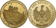 Germany Medaille 200 Jahre Brandenburger Tor, Jubilaum, Copper-Nickel Gilt -