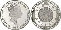 British Virgin Islands 20 Dollars Elizabeth II, Franklin Mint, Proof -