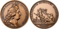 France Medaille Louis XIV, La prise d'Aire, MDP, Bronze, Mauger, Restrike -