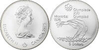 Canada 5 Dollars Elizabeth II, 1976 Olympics - Platform Diver, Ottawa -