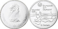 Canada 10 Dollars Elizabeth II, 1976 Olympics - Sailing, Ottawa, Silver -