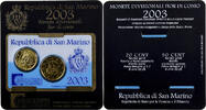 San Marino Set 20 ct. & 50 ct. Set 20 cts. & 50 cts., Coin card, Rome, Nordic gold -