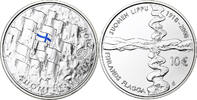 Finland 10 Euro Finnish Flag, Colourized, Vantaa, Silver -
