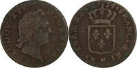 France Sol à la vieille tête Louis XV, Toulouse, Copper -