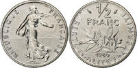 France 1/2 Franc Semeuse, MDP, série FDC, Nickel -