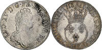 France Ecu Vertugadin Louis XV, Caen, Reformed, Silver -