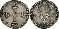 France 1/4 Ecu Henri III, Toulouse, Silver, Gadoury:494 -