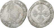France 1/2 Franc au col plat Henri III, Toulouse, Silver -