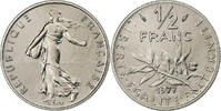 France 1/2 Franc Semeuse, MDP, série FDC, Nickel -