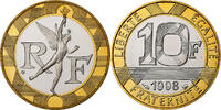 France 10 Francs Génie, MDP, Proof, Bi-Metallic -