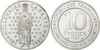 France 10 Francs Millénaire Capétien, MDP, Proof, Silver -