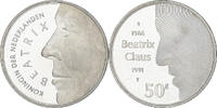 Netherlands 50 Gulden Beatrix, Royal Wedding, Utrecht, Proof, Silver -