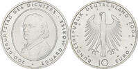 Germany 10 Euro Eduard Mörike, Stuttgart, Silver, KM:233 -